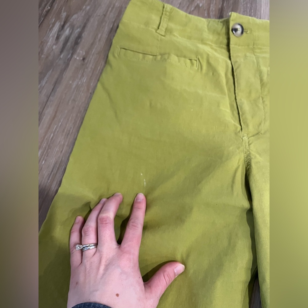 Anthropologie Maeve The Colette Wide Leg Full Length Pants Size 30 Lime Green - Picture 8 of 8